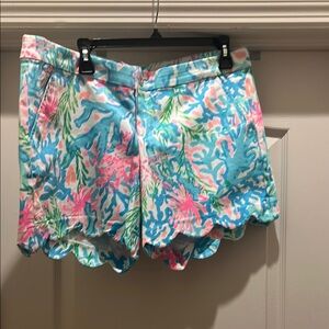 Lilly Pulitzer Vibrant Coral Print Shorts